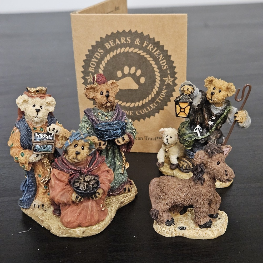Boyds St Nicholas Chapel Nativity PAC + Figs Follow Yonder Star Christmas OB EUC - Picture 5 of 16
